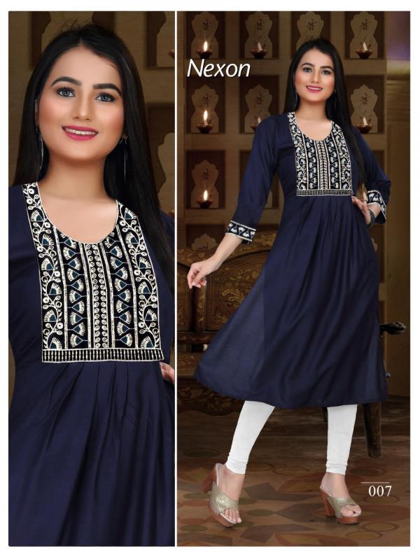 Trendy Nexon Vol 2 Rayon Designer Kurti Collection